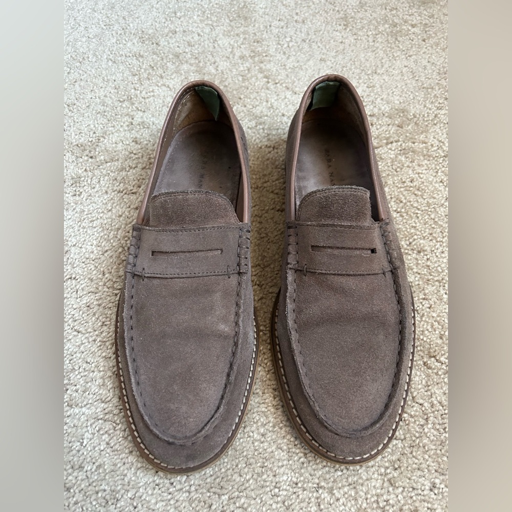 Zara Man brown suede type loafers